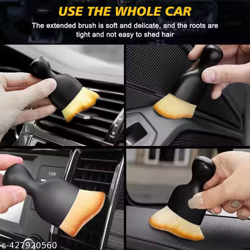 Winberg 2-Piece Car Detailing Brush Set – Soft Bristle Dusting Tools for Interior Cleaning, Dashboard & Vents – Premium Auto Detailing Kit