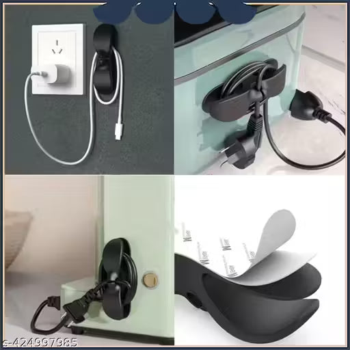 3 pc Cord Organizer, Cord Holder for Electrical Appliances (Black)