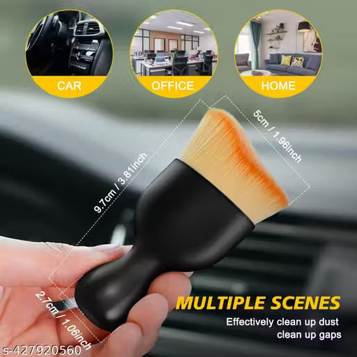 Winberg 2-Piece Car Detailing Brush Set – Soft Bristle Dusting Tools for Interior Cleaning, Dashboard & Vents – Premium Auto Detailing Kit